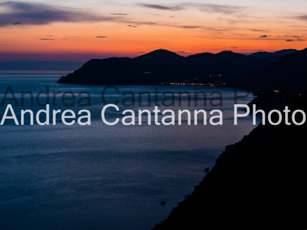 Cinque terre, Stampa su tela di cotone, panorama